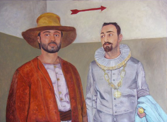 12. GIANLUCA MACARI E GRAZIANO MUCEDERO (olio su pannello – 80×90) 12. GIANLUCA MACARI E GRAZIANO MUCEDERO (olio su pannello - 80x90)